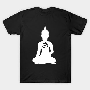 Om White Buddha T-Shirt